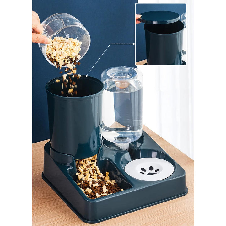 Automatic Cat Feeder with Large Capacity & Pet Water Dispenser