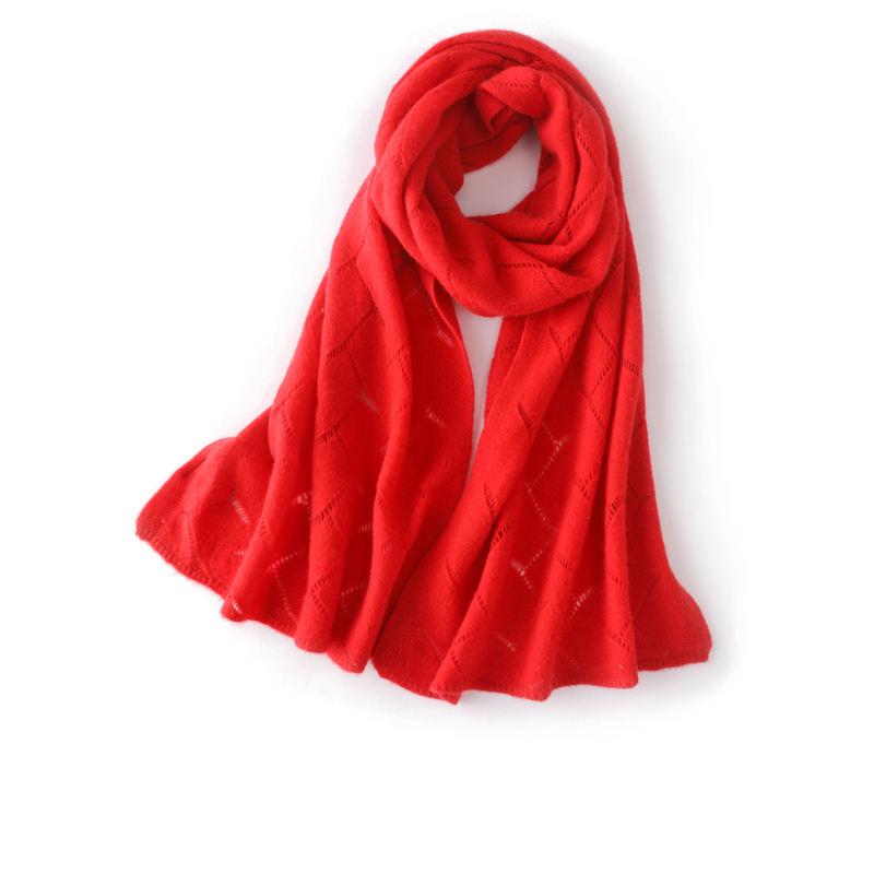 100% Goat Cashmere Knitted Scarf - Soft & Warm