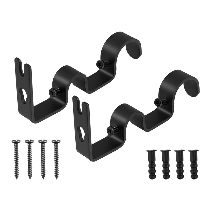 Double Curtain Rod Bracket Holders