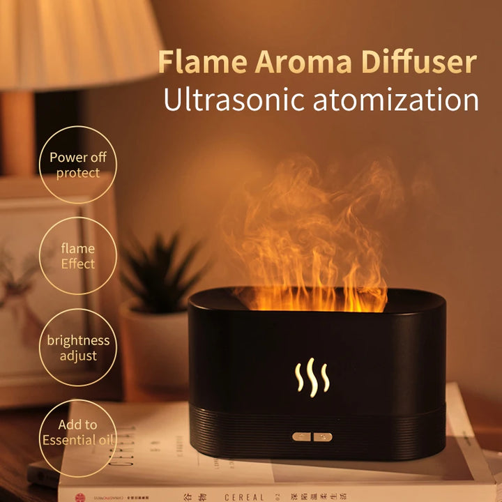 Aromatic Flame Diffuser & Ultrasonic Humidifier with USB Power