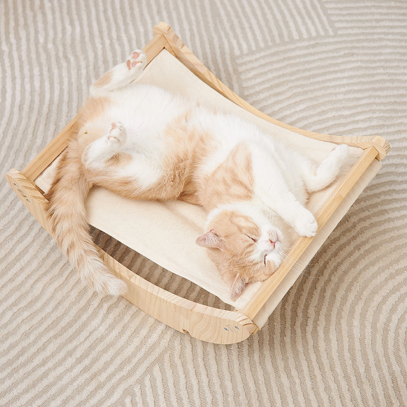 Wooden Cat Rocking Bed