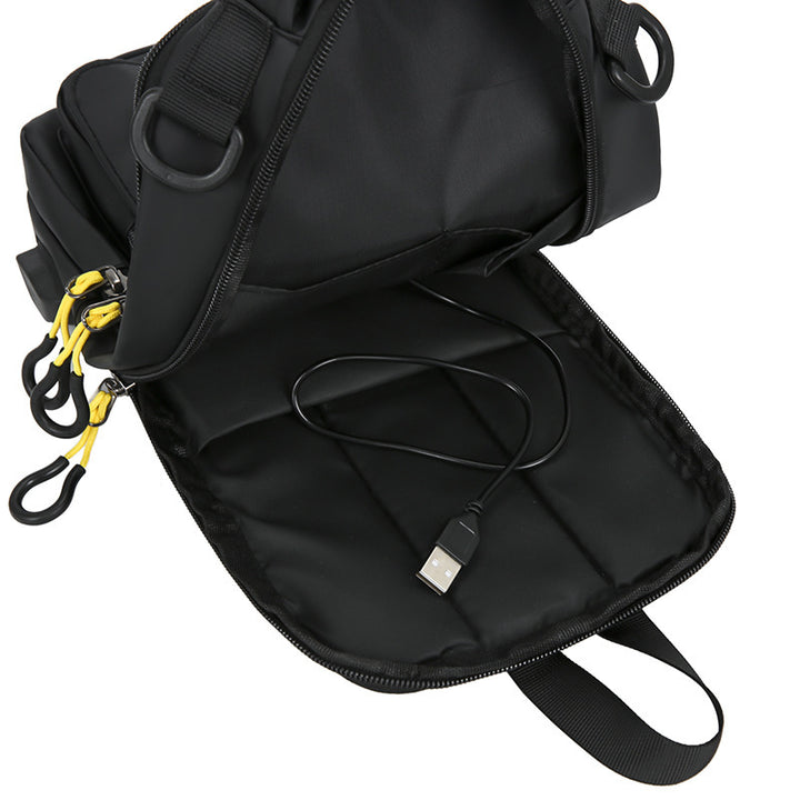 Waterproof Nylon Crossbody Bag Multifunctional Men's Chest Bag