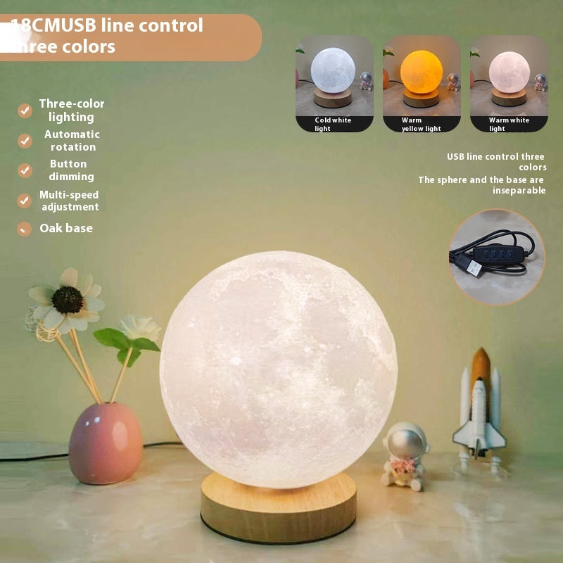 Rotating Sleeping Moon Small Night Lamp