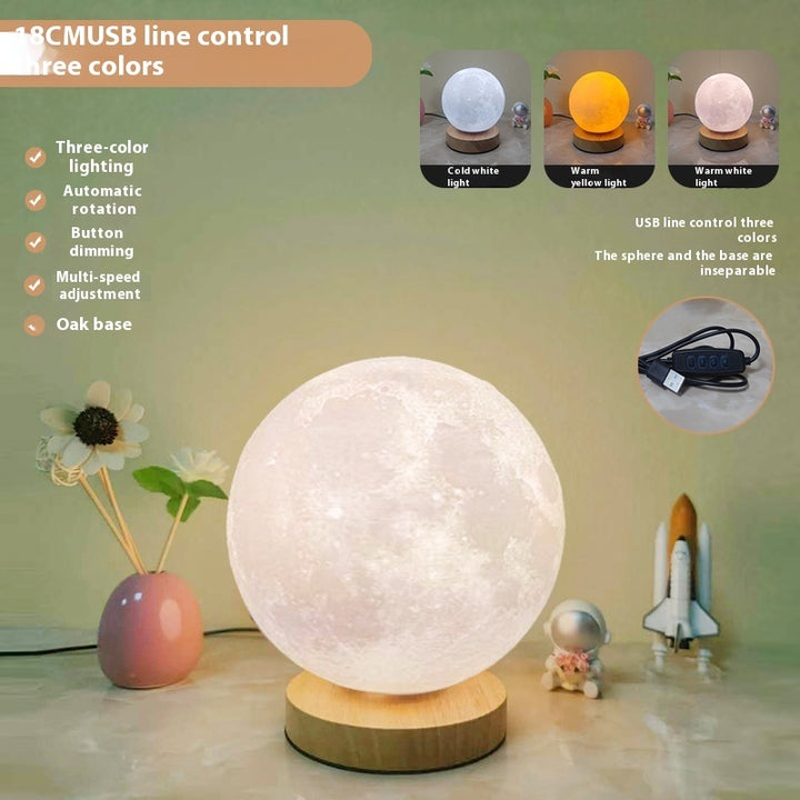 Rotating Sleeping Moon Small Night Lamp