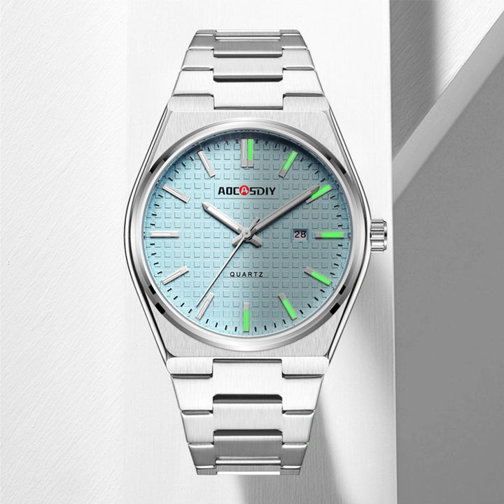 New Watch Men's Fashion Steel Belt Quartz Watch Waterproof Luminous Watch