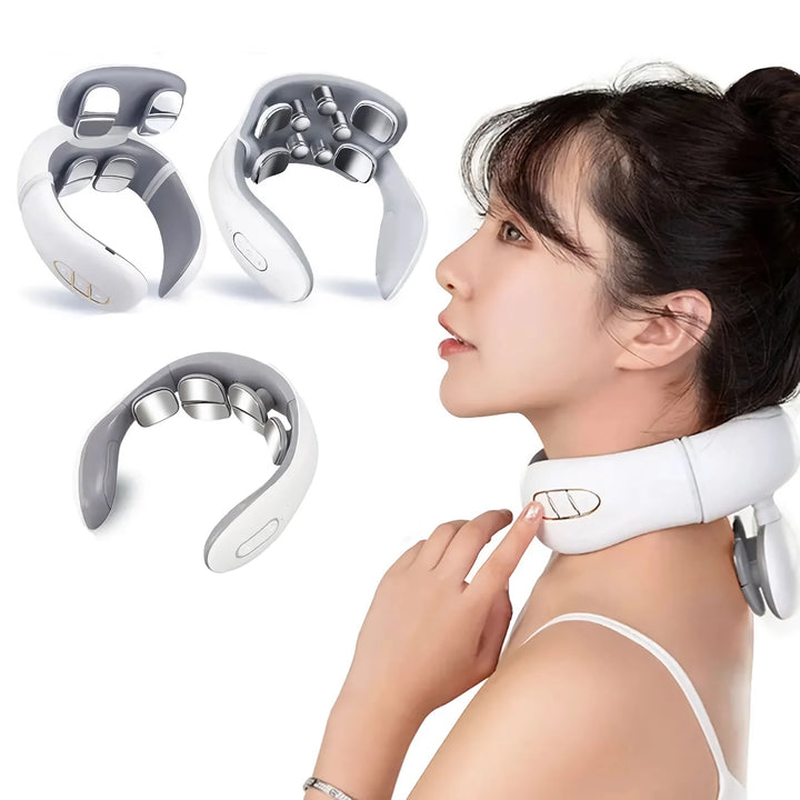 Smart Electric Pulse Neck Massager with Heat and TENS Therapy