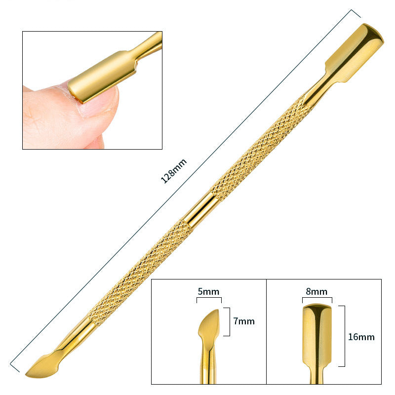 2-Ways Stainless Steel Cuticle Pusher & Dead Skin Remover