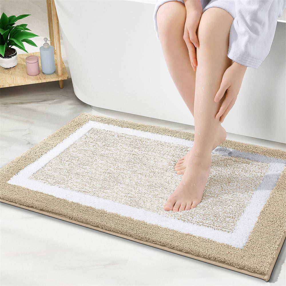 Extra Soft & Absorbent Bathroom Rug Mat - Washable Non-Slip Carpet for Bathroom Floors