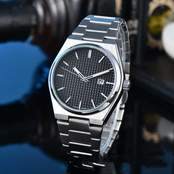 Business Casual Steel Belt Quartz Watch Men