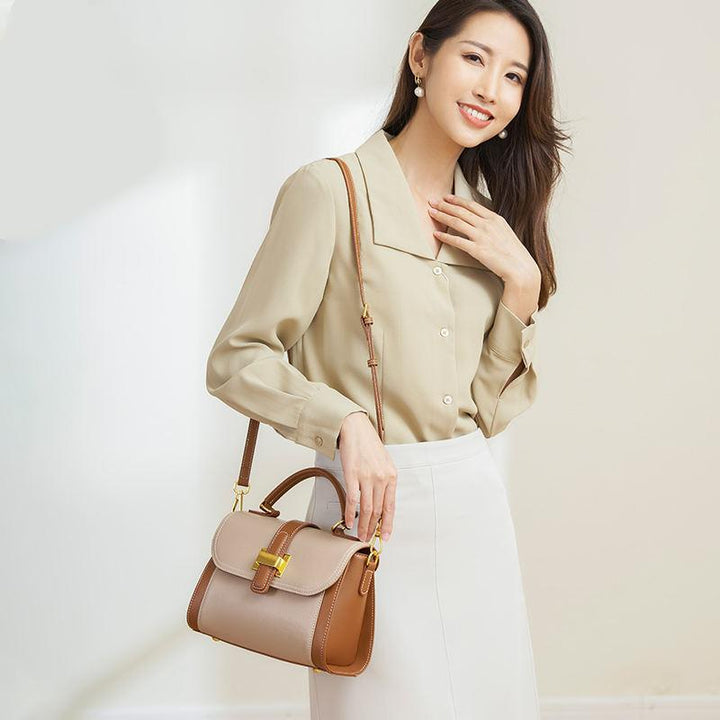 Genuine Leather Women's Flap Crossbody Bag