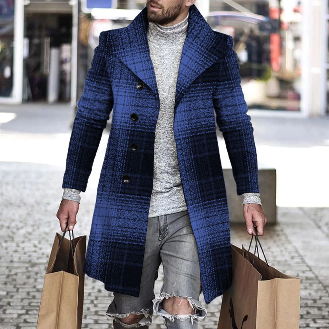 3D Digital Printing Men's Woolen Lapel Jacket