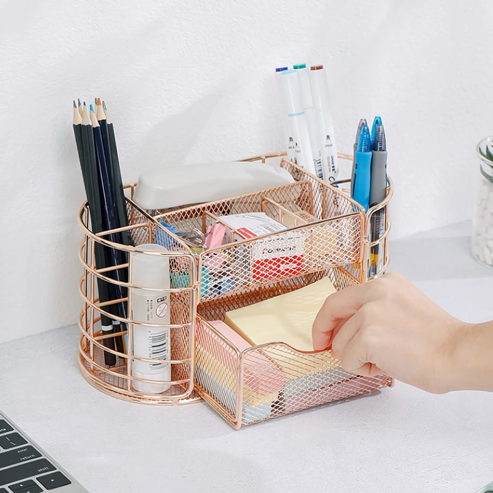 Metal Mesh Desktop Organizer