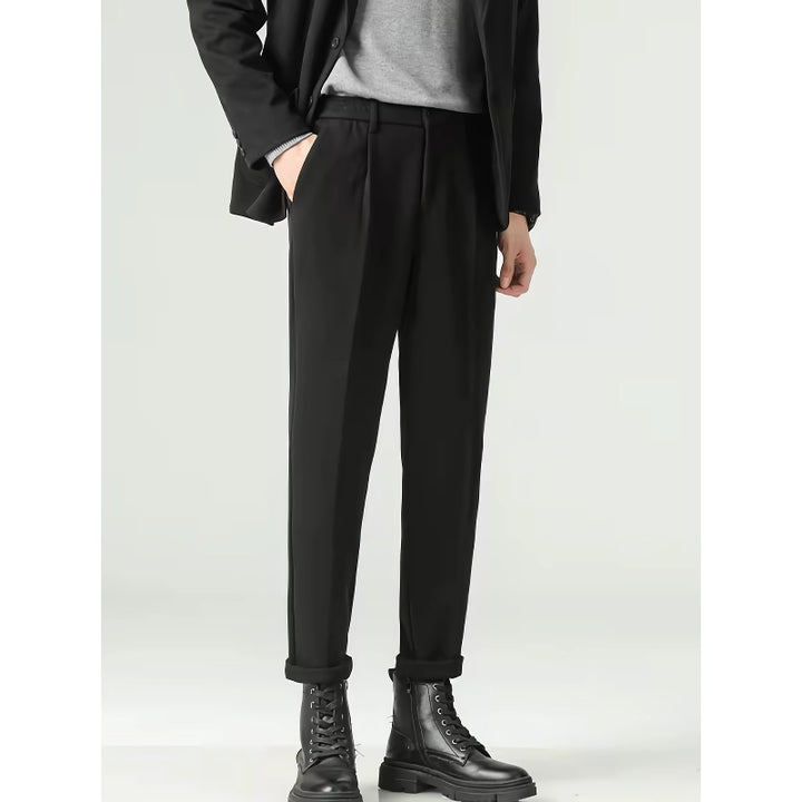 Minimalist Loose Pleated Suit Pants