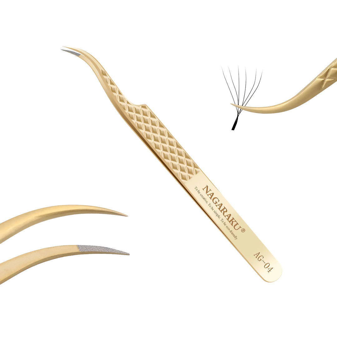 Precision Fiber Tip Eyelash Extension Tweezers - Antistatic Straight Tool