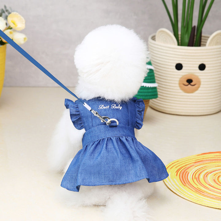 Luxury Denim Dog Dress