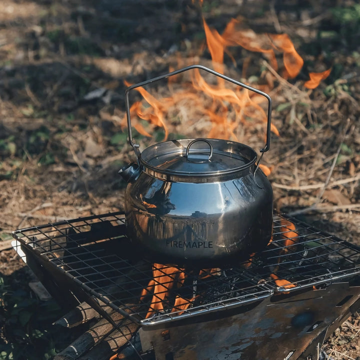 1.2L Stainless Steel Camping Kettle for Outdoor Adventures