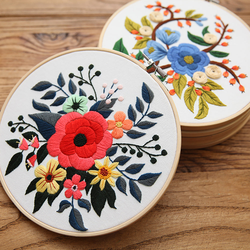 DIY Floral Embroidery Kit