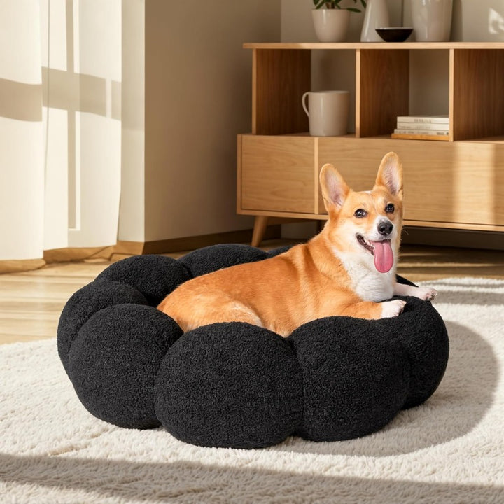 Calming Flower Dog Bed for Medium Dogs