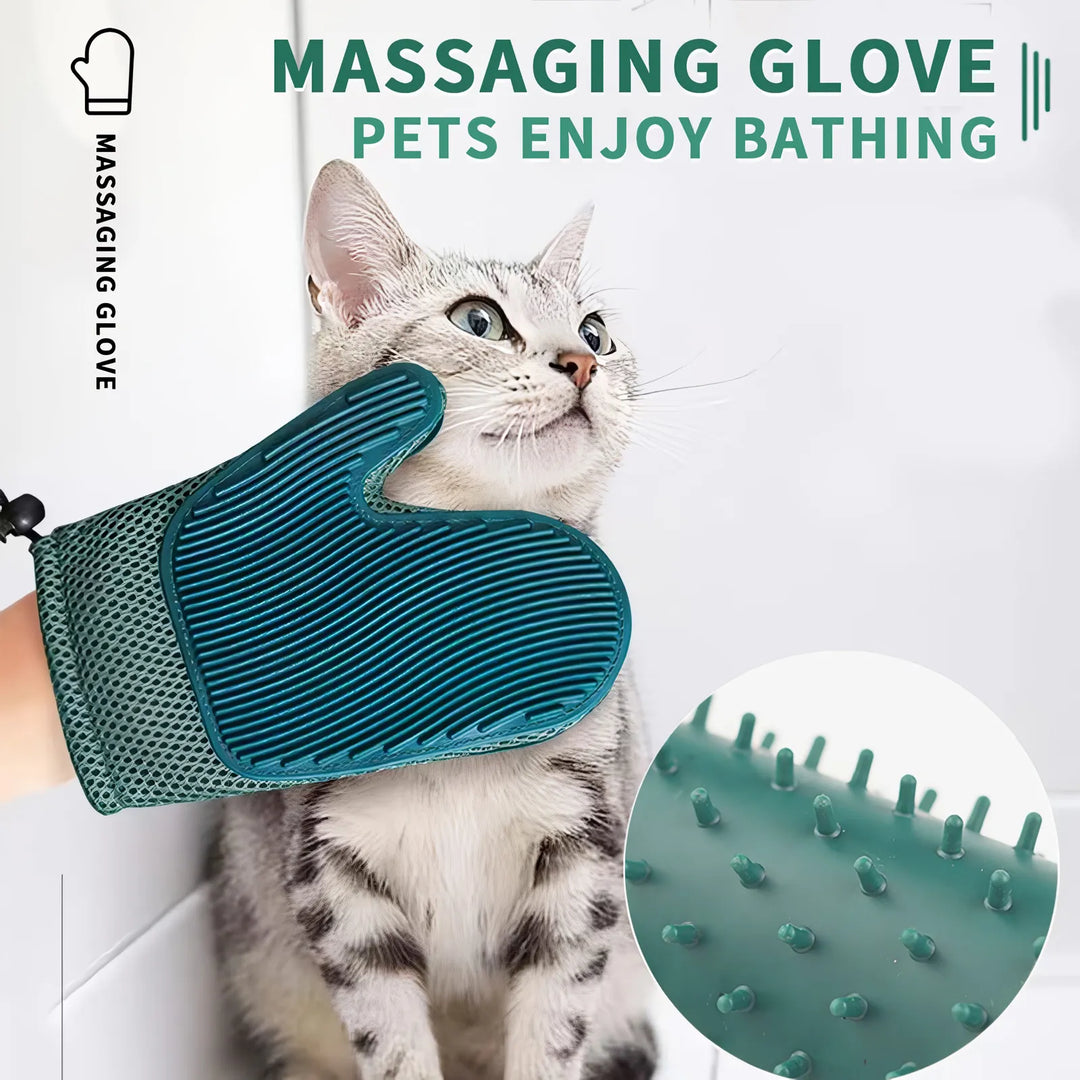 2-in-1 Pet Grooming and Fur Removal Glove