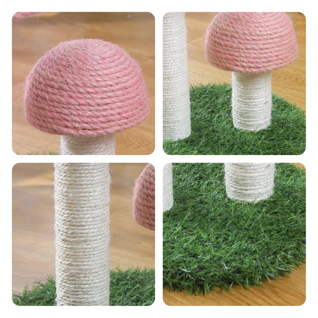 Deluxe Mushroom Cat Climbing Frame & Scratch Post