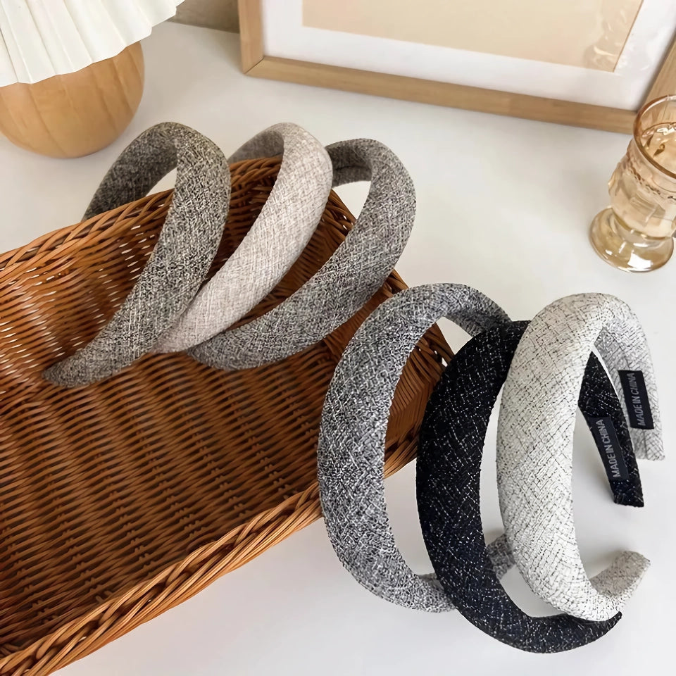 Elegant Retro Plaid Wide Hairband