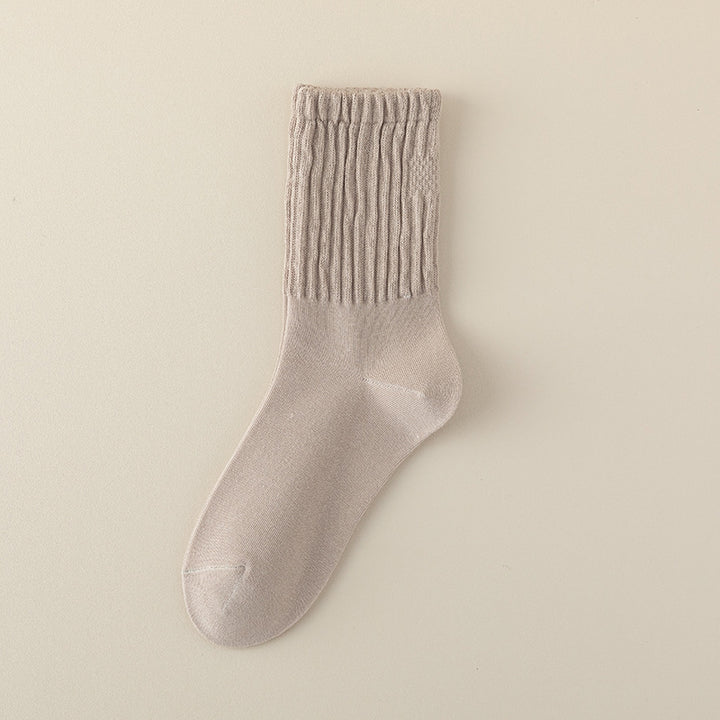 Women's Mid-Tube Cotton Socks for Spring and Autumn