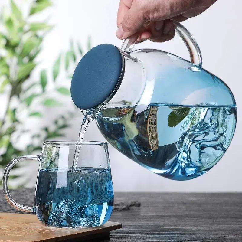 Mountain Gradient Glass Jug 1800ml with Handle