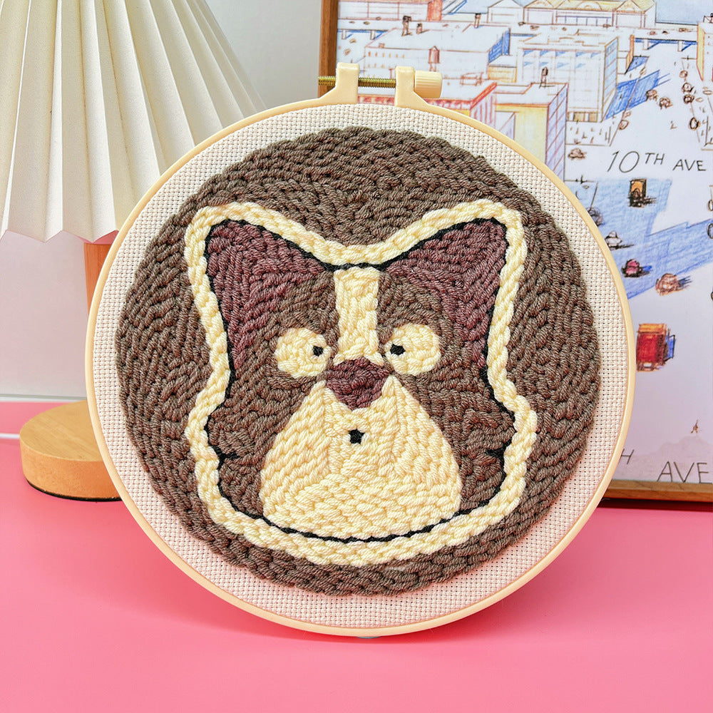 Punch Needle Embroidery Starter Kit with Dog Pattern