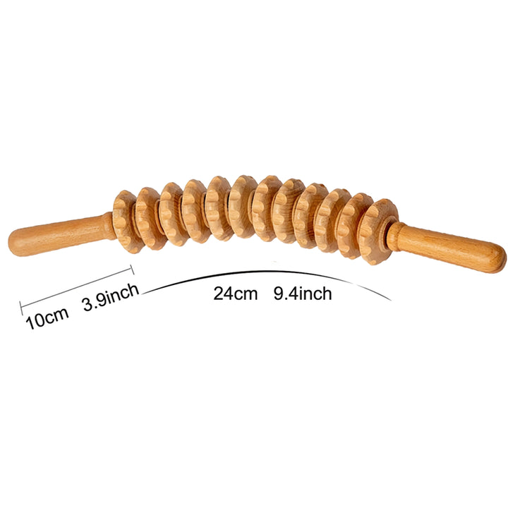 Wood Therapy Roller Massage Tool for Cellulite and Lymphatic Drainage