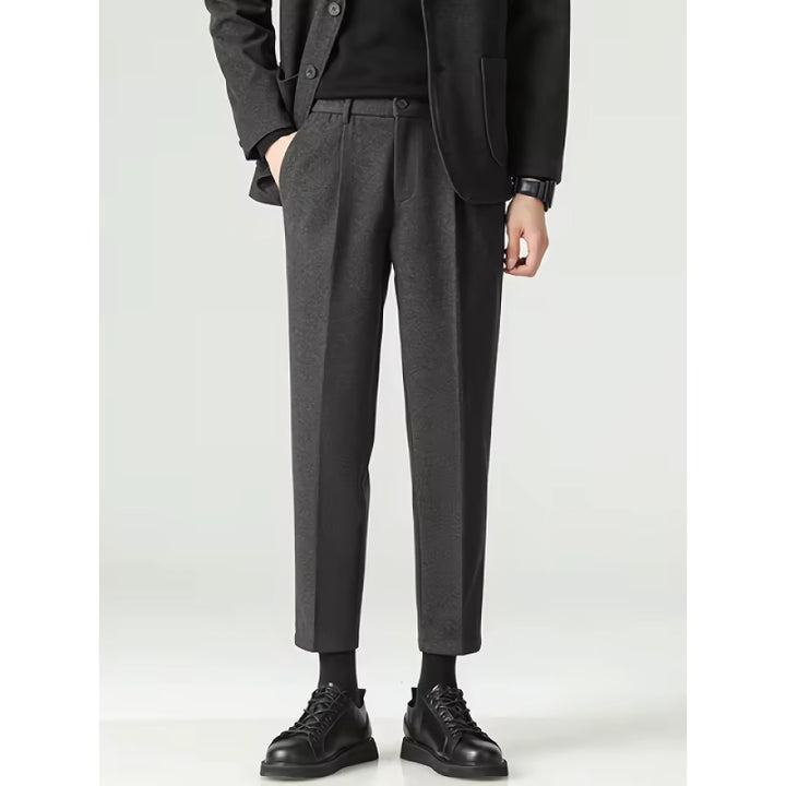 Minimalist Loose Pleated Suit Pants