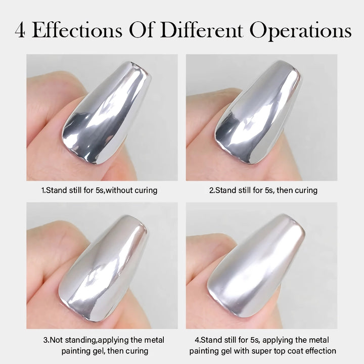 5ML Super Silver Metallic Gel Nail Polish