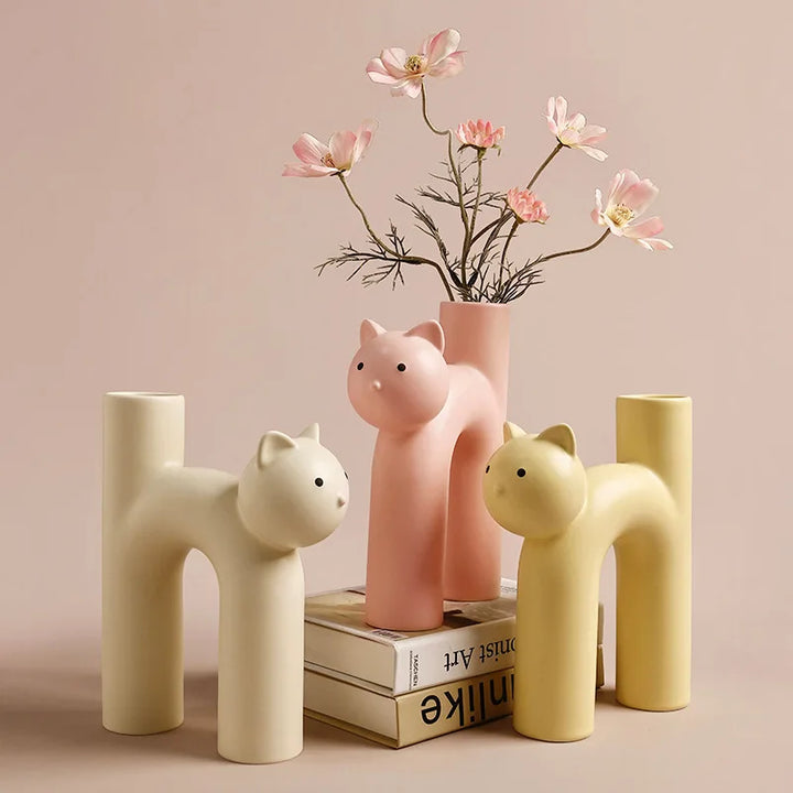 Cute Cathead Tube Vase