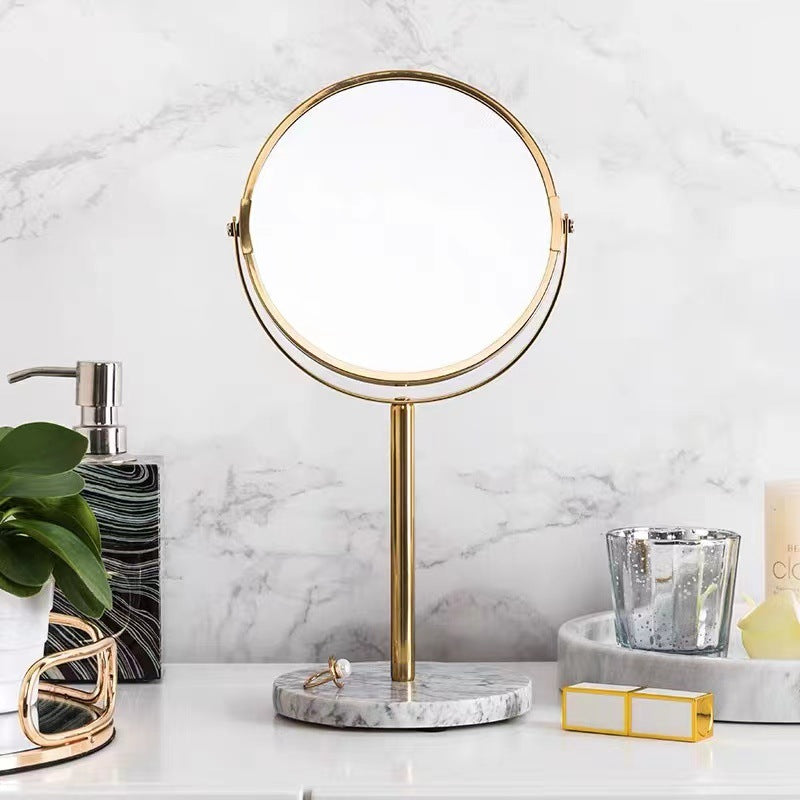 Natural Marble 360 Rotating Makeup Vanity Mirror