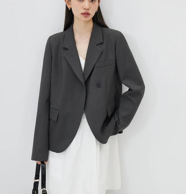 Versatile Women's Solid Color Suit Jacket