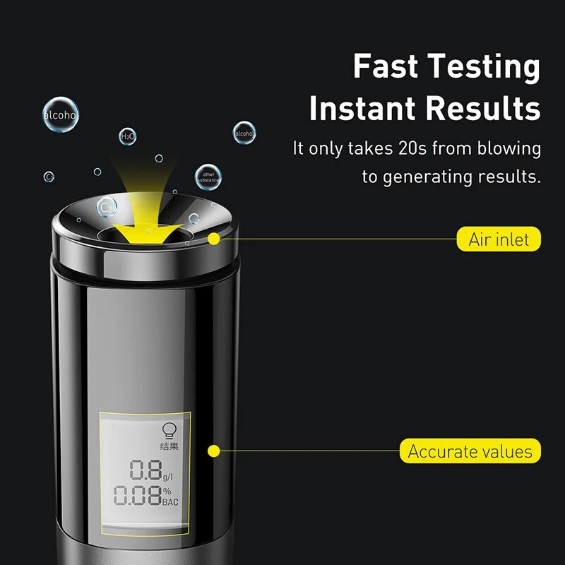 Portable Digital Alcohol Tester - Stay Safe Anywhere!