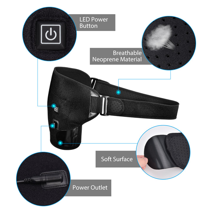 Adjustable Heated Shoulder Massage Brace