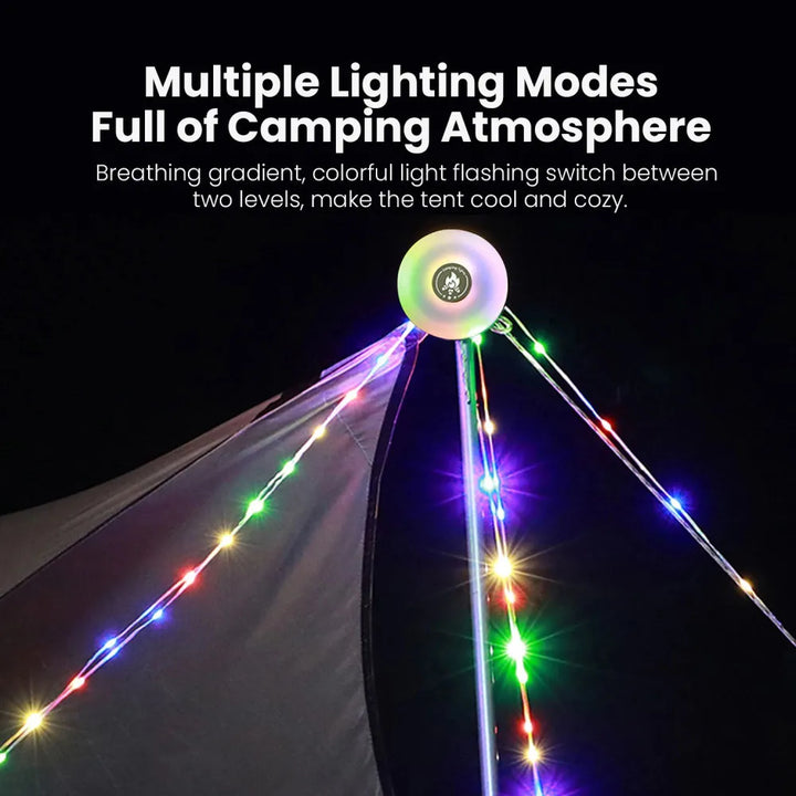 10M LED Camping Light Strip - Waterproof, Recyclable, and Perfect for Outdoor Adventures