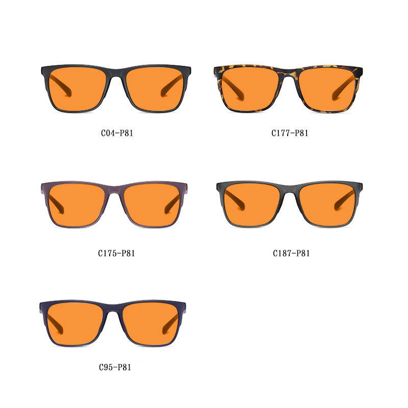 Cross-border Wild 2309 Orange Anti-blue Light UV Glasses New Products In Stock