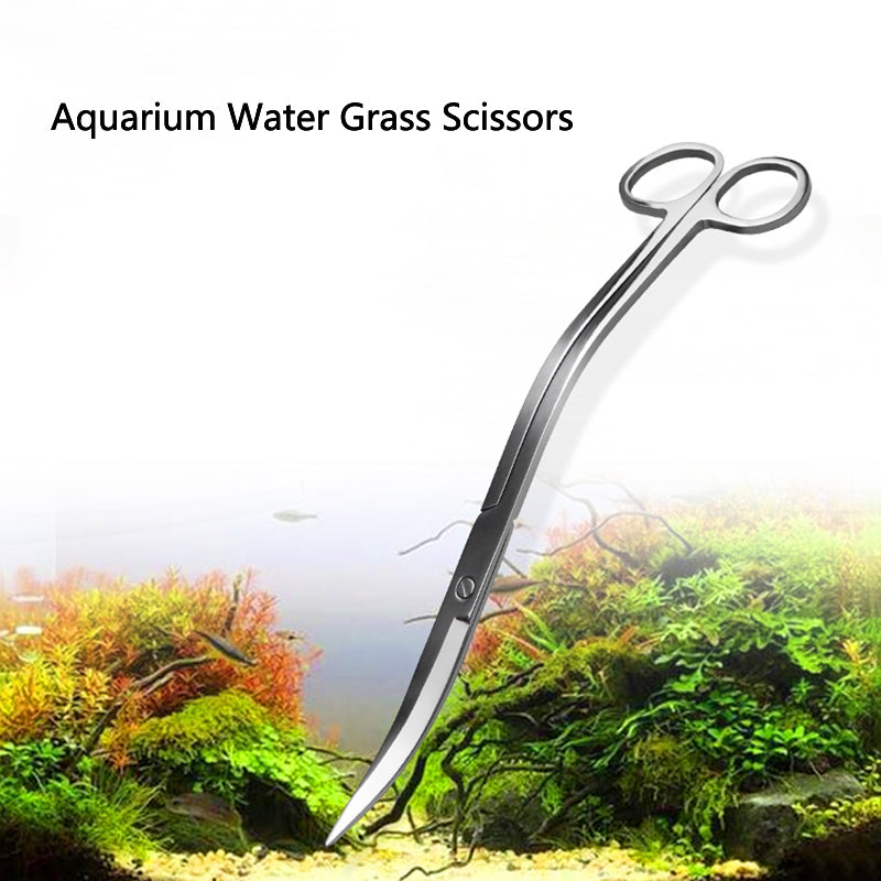 24cm Stainless Steel Curved Aquarium Scissors