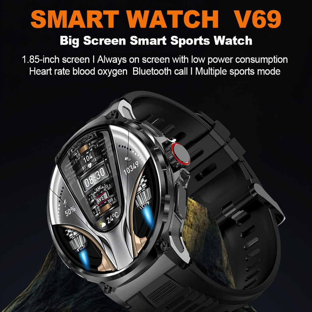 HD Large Screen Smart Watch Bluetooth Calling Heart Rate Blood Oxygen Monitoring