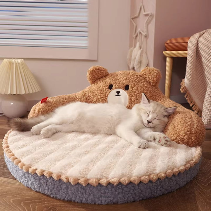 Cozy Bear-Shaped Cat Sofa Mat