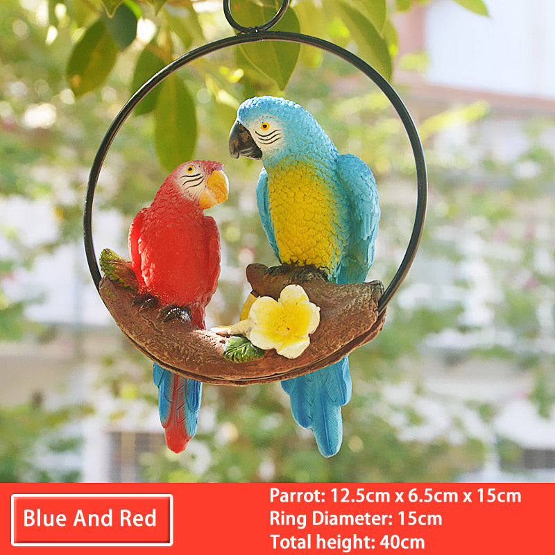 Cute Resin Parrot With Ring