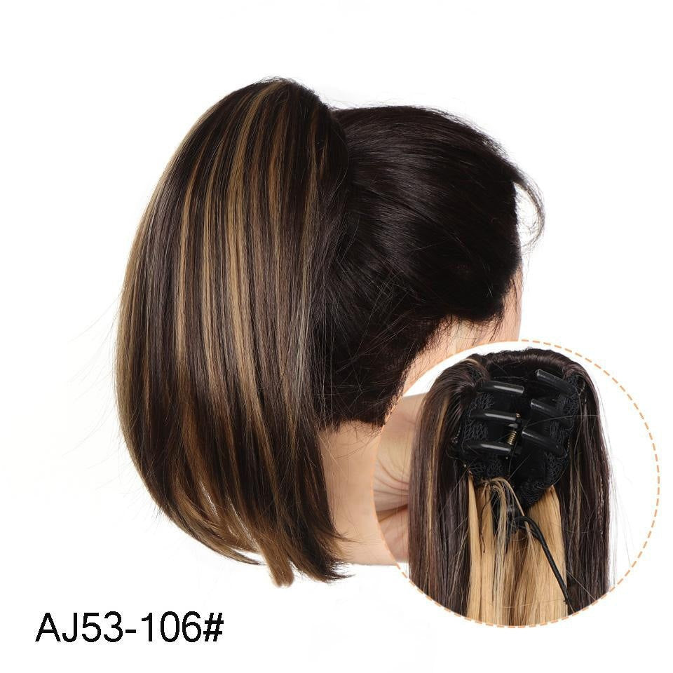 Wig Ponytail Women's Clip-on Short Inner Buckle