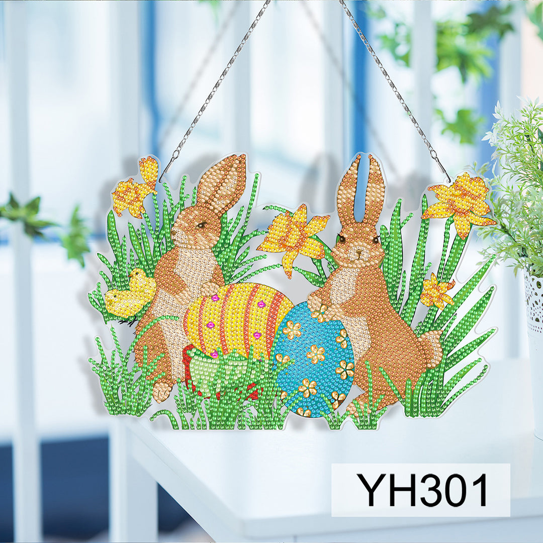 New Easter Bunny Series Decorative Ring Hanging Painting DIY Diamond Painting