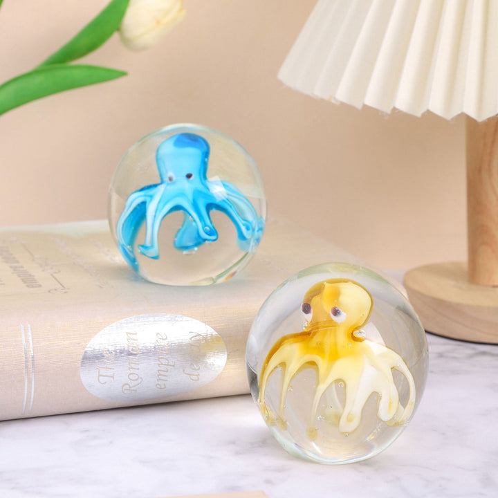 Creative Windshield Washer Fluid Cue Ball Decoration Ancient Hand-blown Animal Octopus Decoration