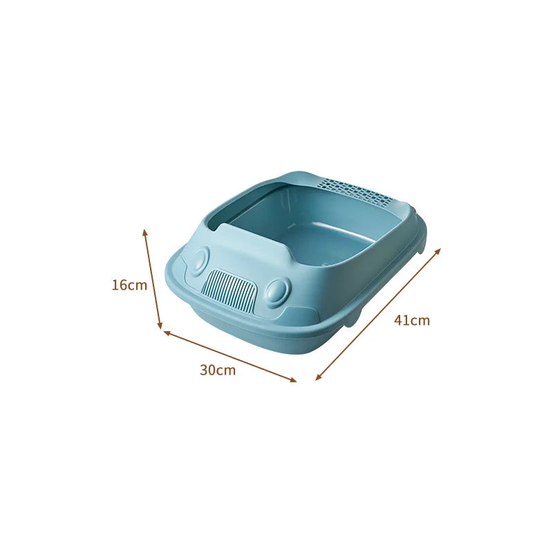 Large Capacity Semi-Closed Cat Litter Box