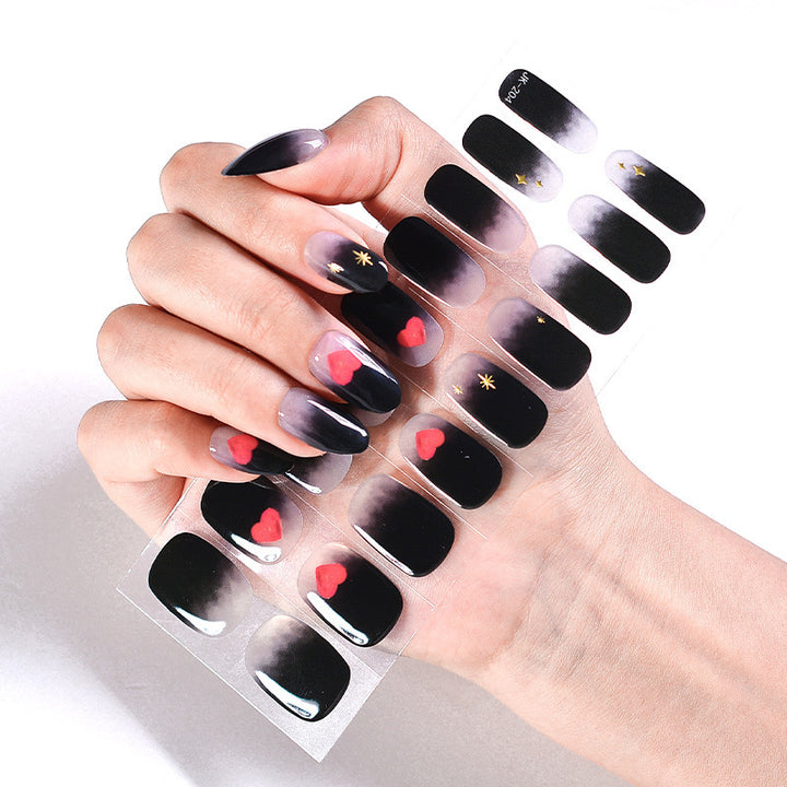 Internet Celebrity Semi-baked Gel Nail Sticker Waterproof And Durable 3d Paper Patch