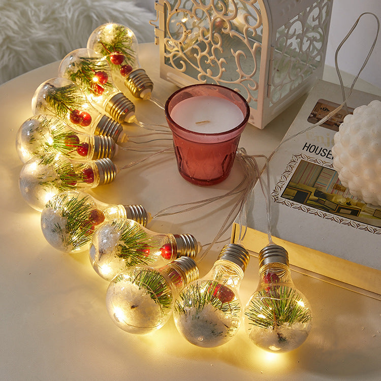 Outdoor Red Fruit Festive Lights Christmas Bulb String