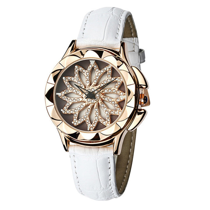 Rose Gold Disc Waterproof Ladies Watch