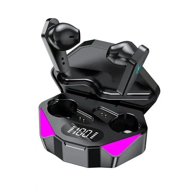 Wireless Bluetooth Earbuds with Gamer Display & Mic
